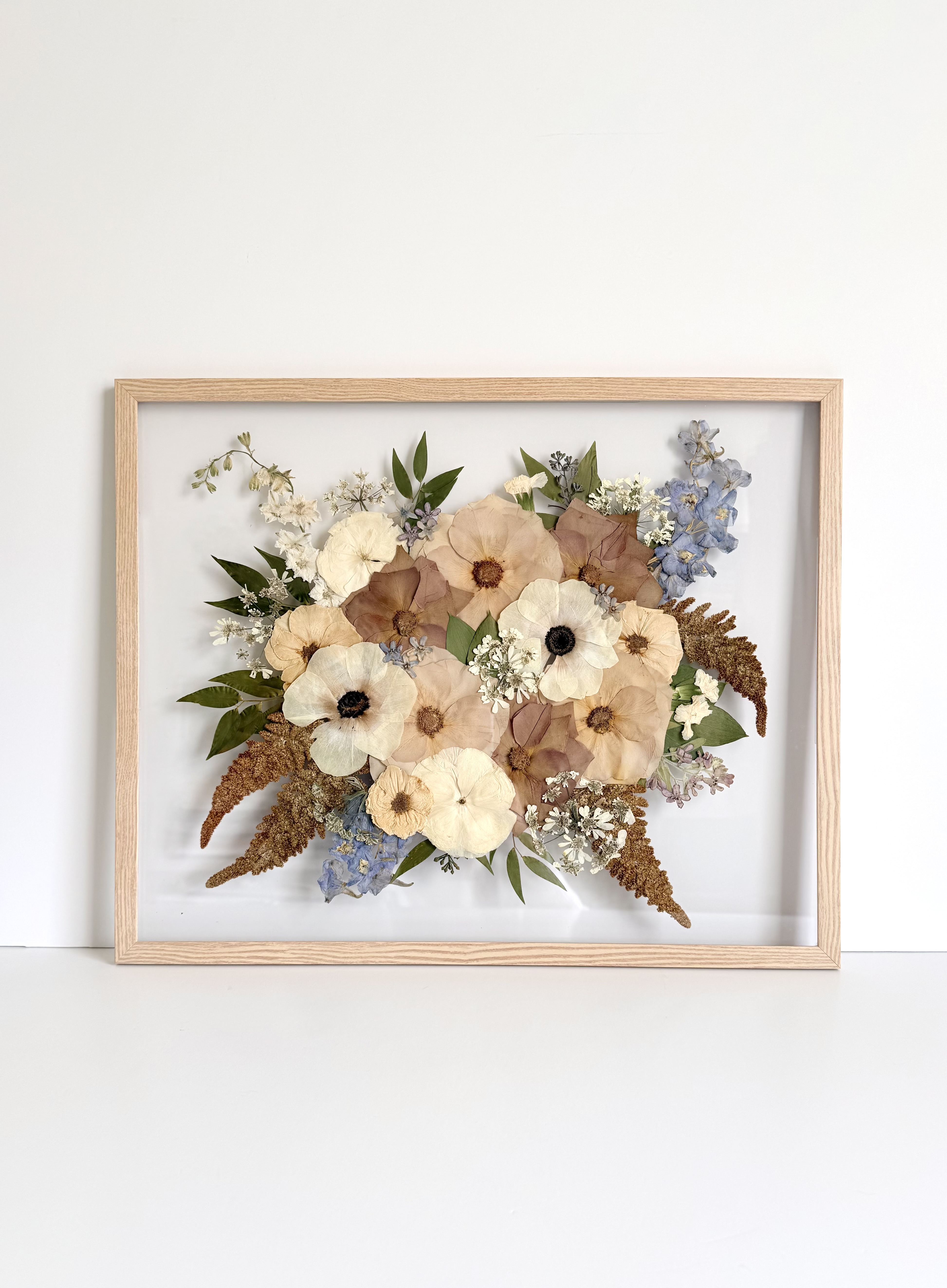 Finished pressed flower frame