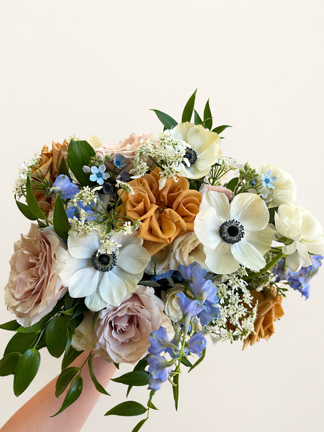 Fresh flowers before pressing
