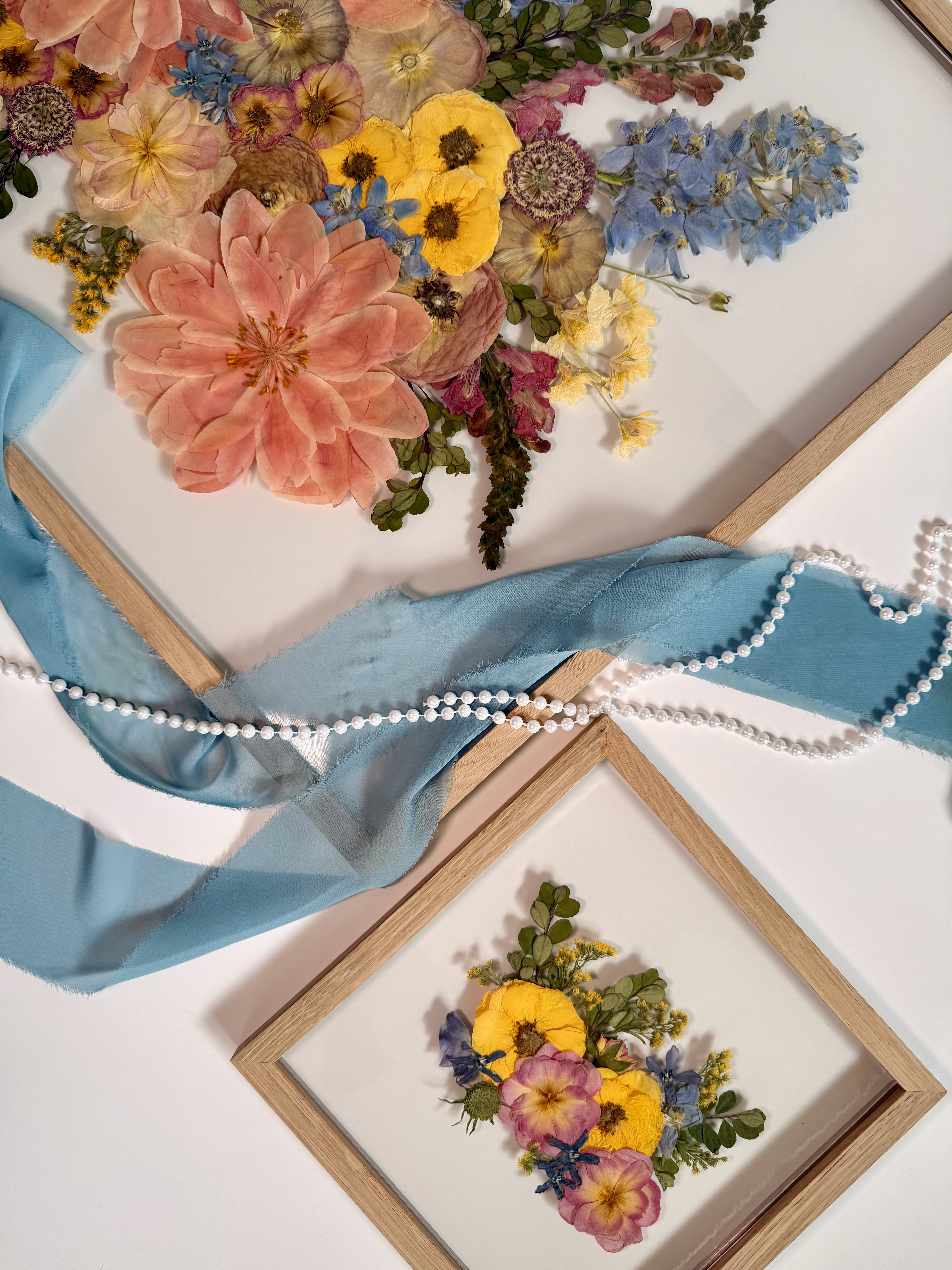 Flower pressing process